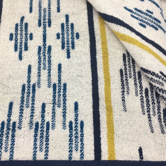 Pendleton Spa Bath Beach Towel Mendoza Trail Southwest Jacquard Blue Yellow NWT​ - Picture 4 of 5